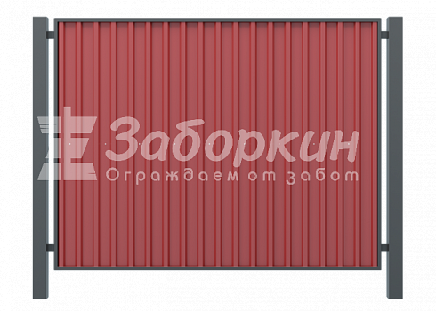 секционный забор из профнастила
