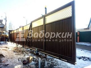 консольные откатные ворота